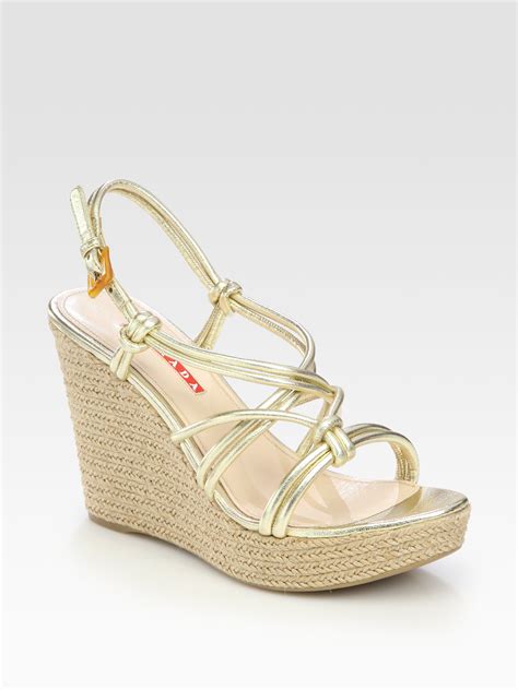 prada strappy wedges|Prada wedges heels.